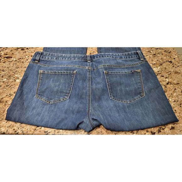 Tommy Hilfiger Jeans Womens 18 Skinny Mid Rise Dark Wash Blue Denim Stretch - Picture 9 of 15